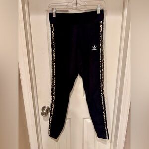 Adidas Women’s Black Leggings with Animal Print